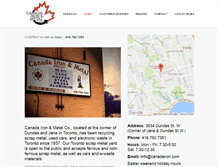 Tablet Screenshot of canadairon.com